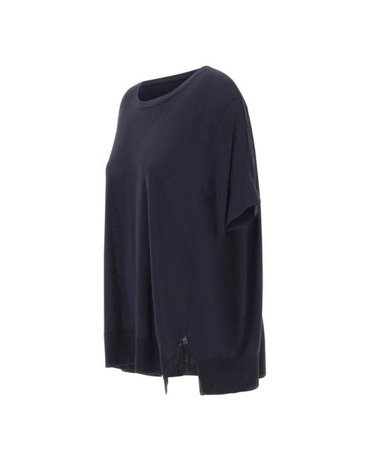 Elena Miro Blue Round-Neck Knitwear