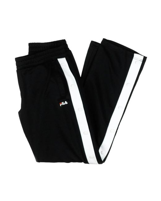 Fila Zwarte Buttoned Track Sweatpants in het Black
