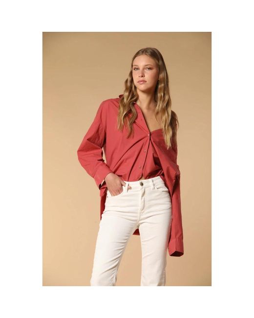 Mason's Red Elegante Popeline Damenbluse