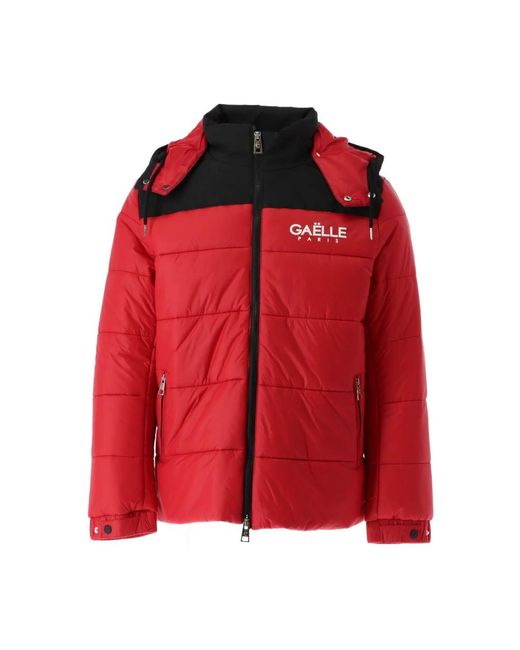 Gaelle Paris Jassen ,Rood ,Polyester Rode Hoodie Herenjas Herfst/Winter Stijl in het Red voor heren