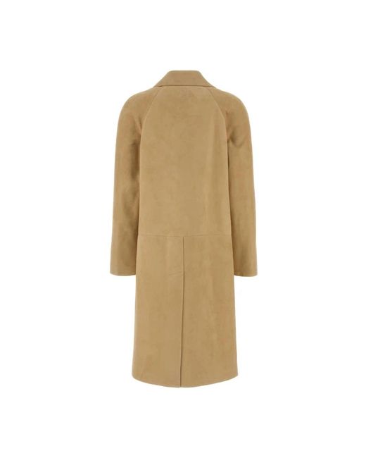 Ferragamo Natural Single-Breasted Coats