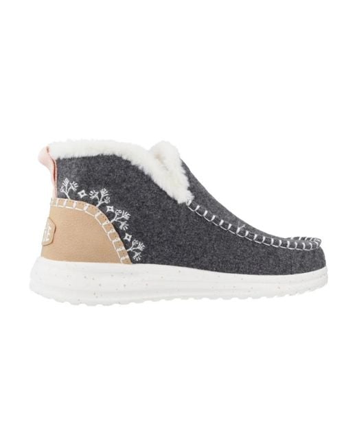 HeyDude Blue Winter Boots