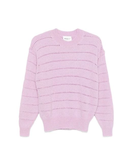Isabel Marant Round-Neck Knitwear in het Purple