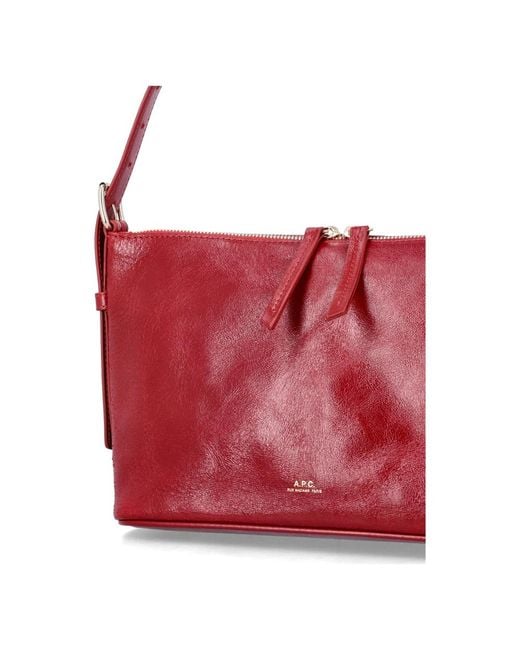A.P.C. Red Shoulder Bags