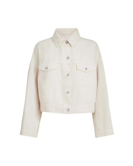 Brunello Cucinelli White Denim Jackets