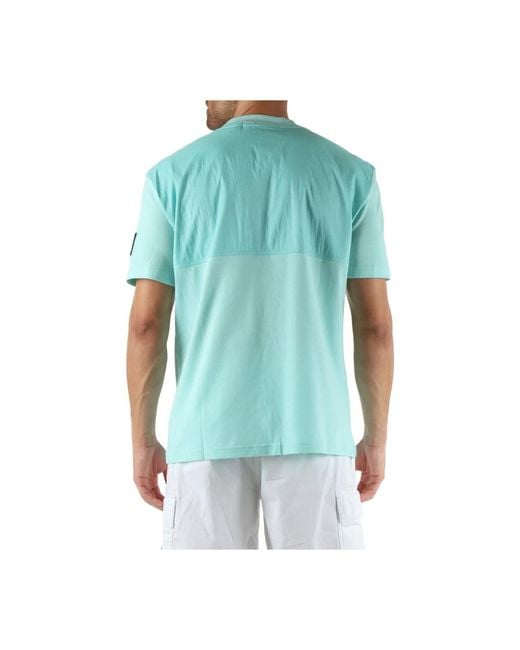 Calvin Klein Baumwoll-t-shirt mit fronttasche in Blue für Herren