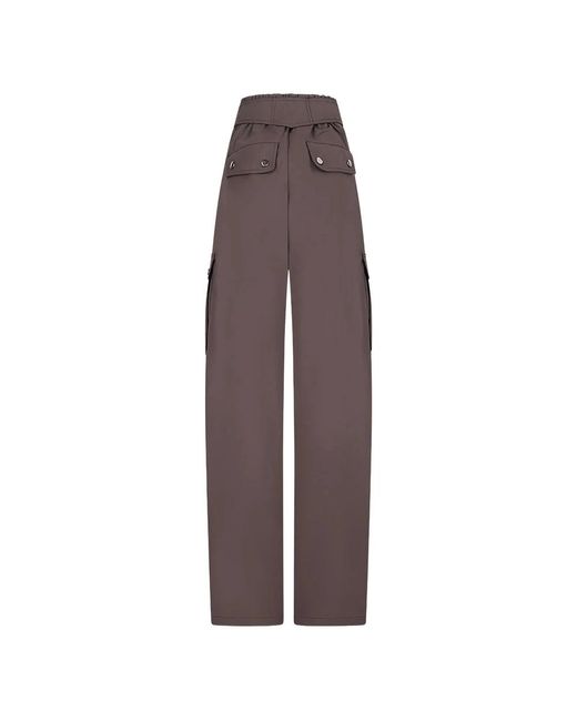 ANDAMANE Brown Straight Trousers