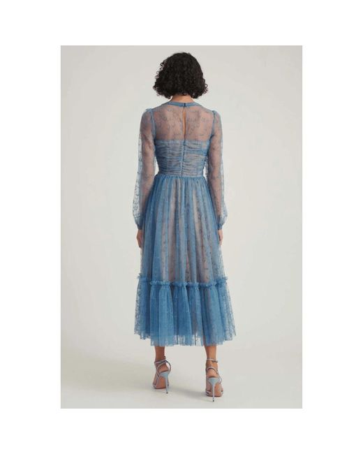 Saloni Blue Midi Dresses
