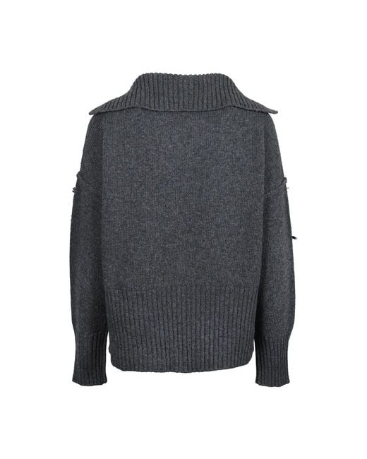 SIMONA CORSELLINI Black Maglia Scollo A V