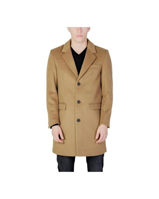 Antony Morato Natural Single-Breasted Coats for men