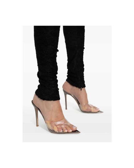 Gianvito Rossi White Heeled Mules