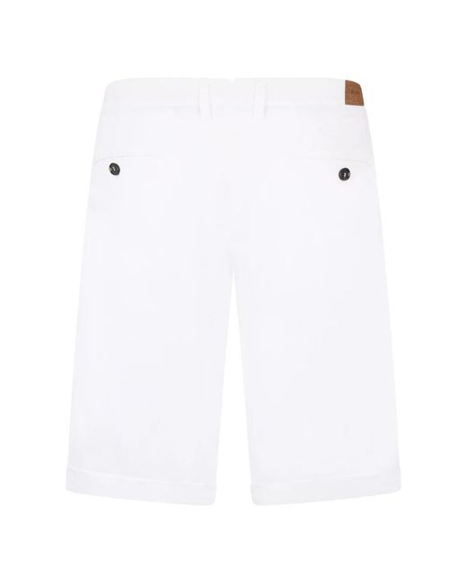 Moorer White Casual Shorts for men