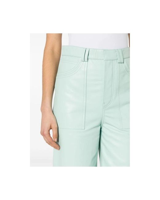 R.ev Green Leather Trousers