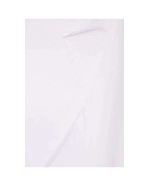 Dries Van Noten White Weiße baumwoll-popeline-hemd