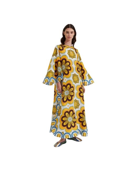 LaDoubleJ Kleedjes ,Veelkleurig ,Leer Goddess Flying Dress in het Metallic