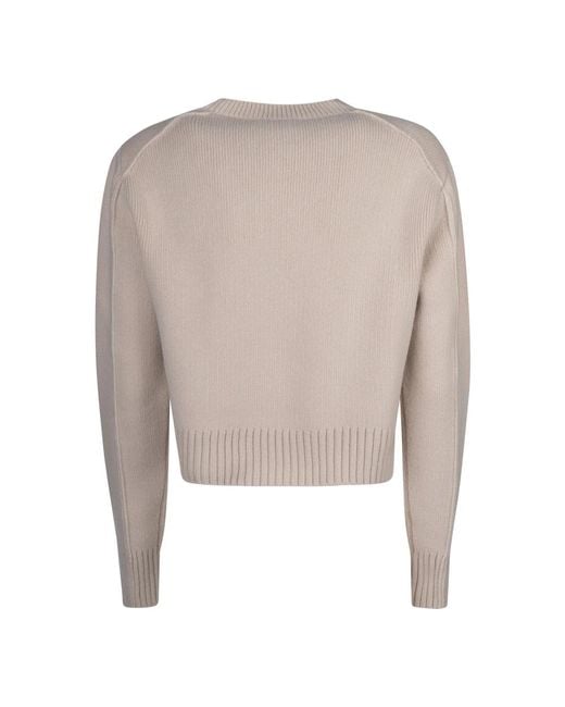 Lanvin Natural Round-Neck Knitwear