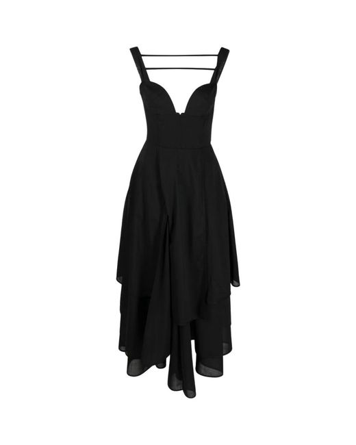 Midi Dresses A.W.A.K.E. MODE en coloris Black