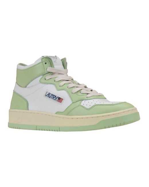 Autry Leder-schnürsneakers in Green für Herren
