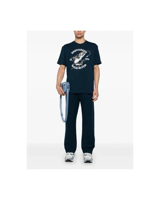 DSquared² Straight Trousers in het Blue voor heren