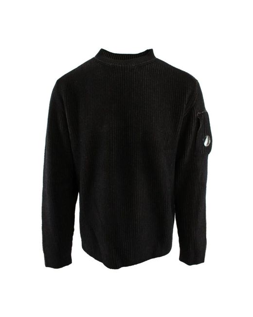 C P Company Black Round-Neck Knitwear for men