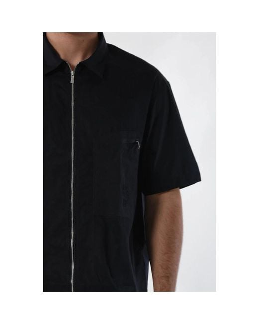 Armani Exchange Baumwollhemd mit reißverschluss in Black für Herren
