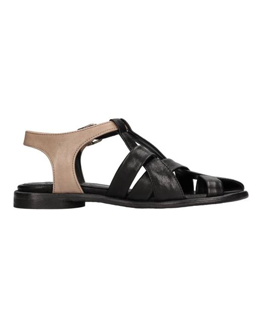 Hundred 100 Black Flat Sandals