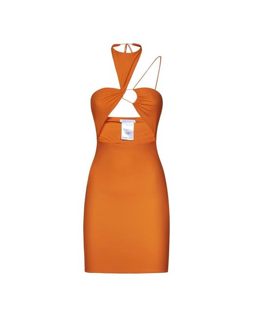 Amazuìn Orange Short Dresses