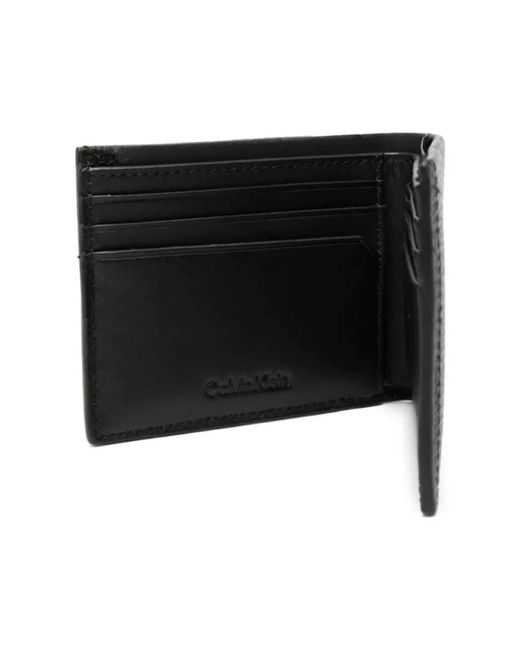 Calvin Klein Minimalistische schwarze geldbörse in Black für Herren