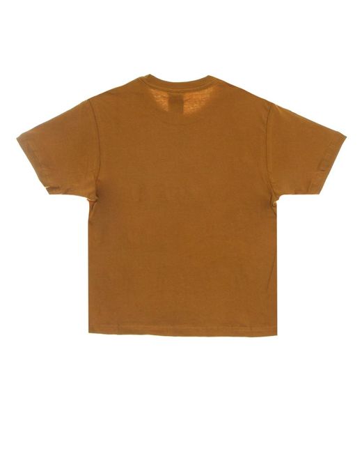 Huf Geborduurde Driehoek Relax Tee Burnt in het Brown