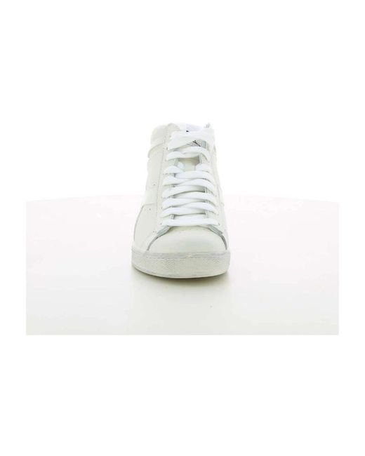 Diadora White Weiße high top sneakers