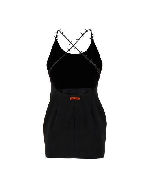 Heron Preston Black Short Dresses