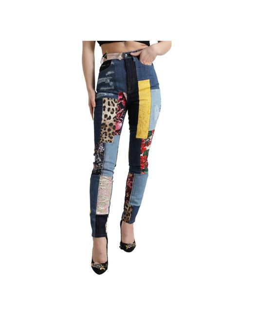 Dolce & Gabbana Blue Skinny Fit Jeans