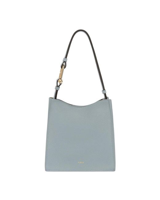 Furla Blue Nuvola Bucket Bag Mini