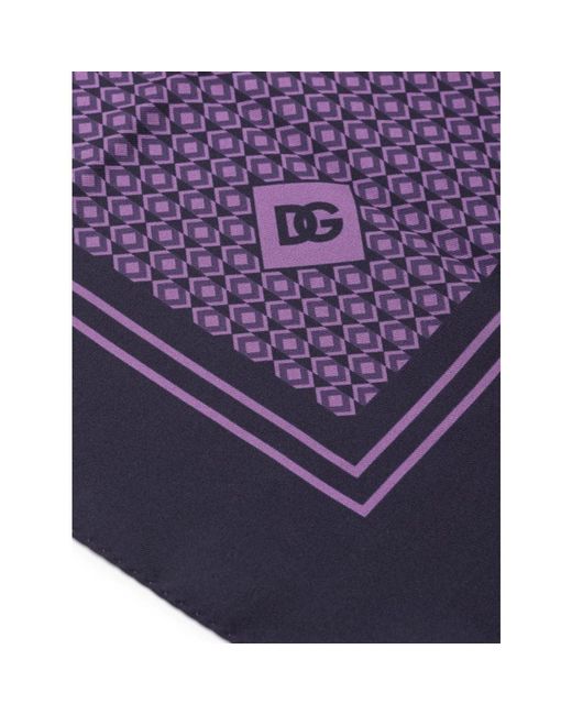Dolce & Gabbana Purple Silk Taschino Clutch Bag for men