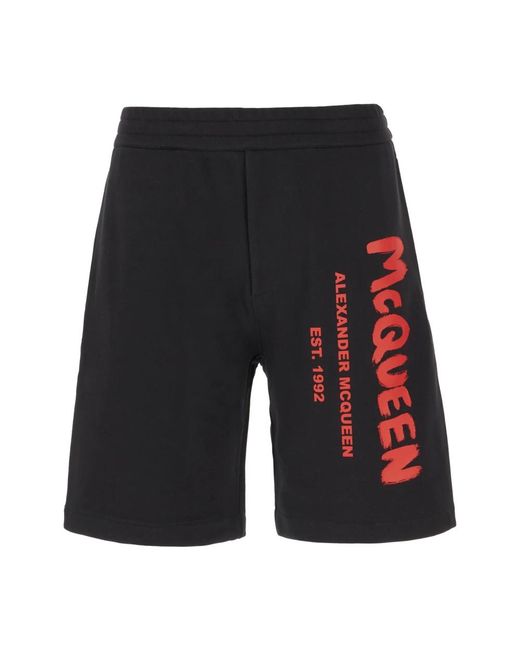 McQueen Black Casual Shorts for men