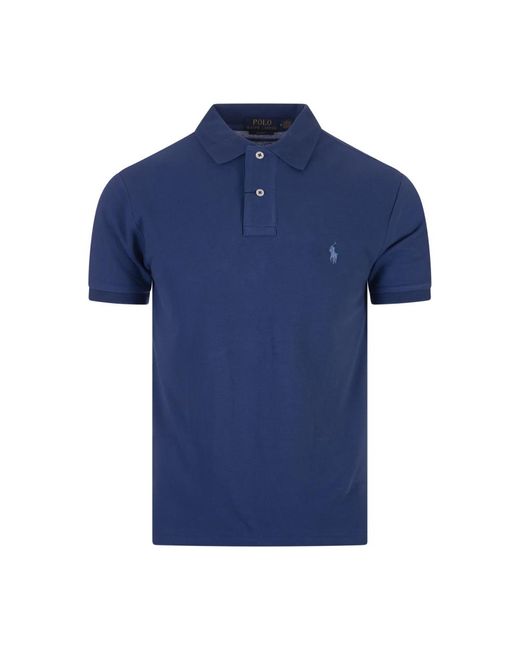 Ralph Lauren Dunkelblaues slim fit polo shirt in Blue für Herren