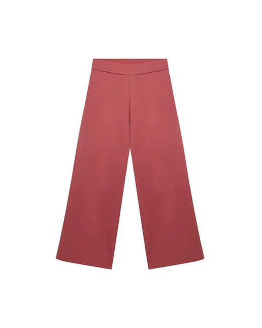 Alpha Studio Red Cropped Trousers