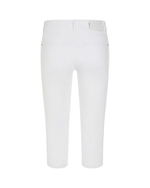 Cambio White Cropped Jeans