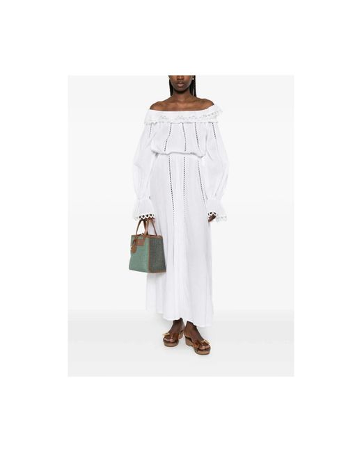 LES FILLES D'EVA Maxi-Jurk in het White