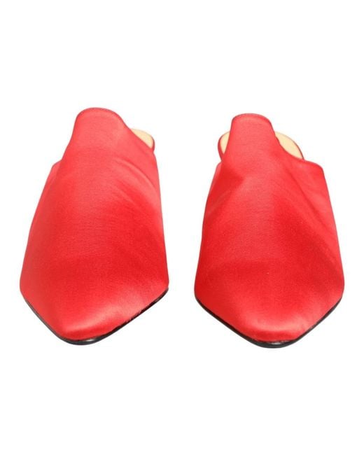 Dolce & Gabbana Red Heeled Mules