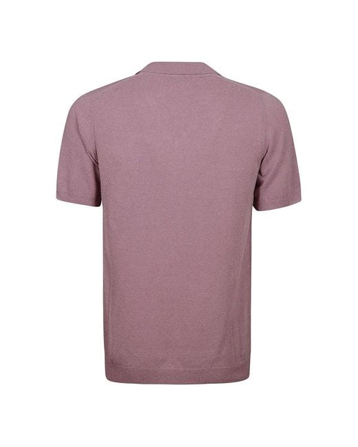 Roberto Collina Purple Polo Shirts for men