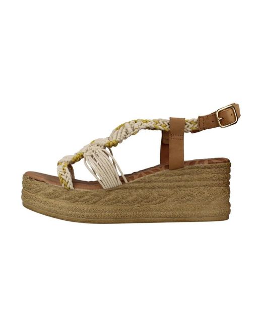 MTNG Natural Elegante keilsandalen mit schnallenverschluss