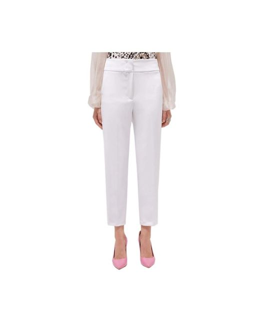 Trousers > straight trousers Blugirl Blumarine en coloris White
