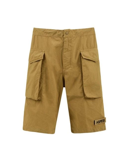Aspesi Green Casual Shorts for men
