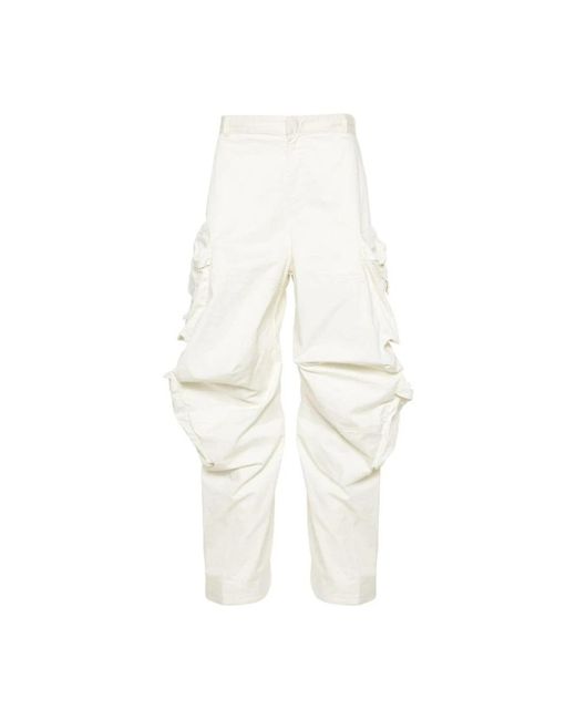 DIESEL White Wide Trousers for men