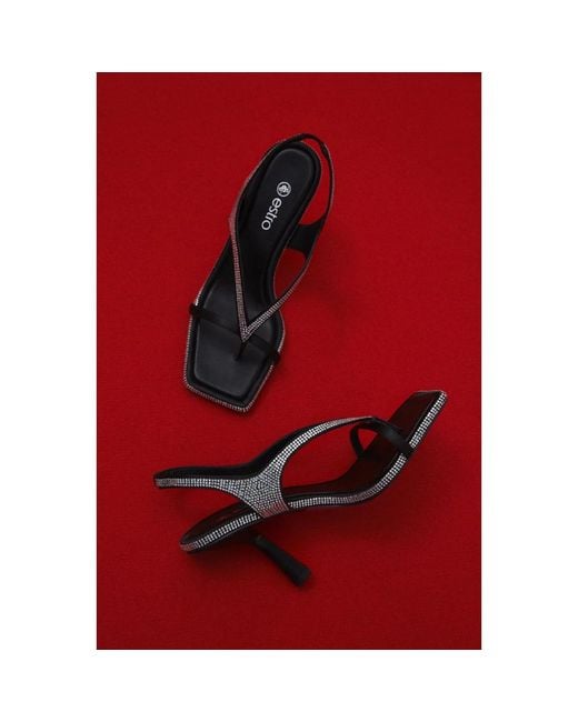 ESTRO Metallic High Heel Sandals