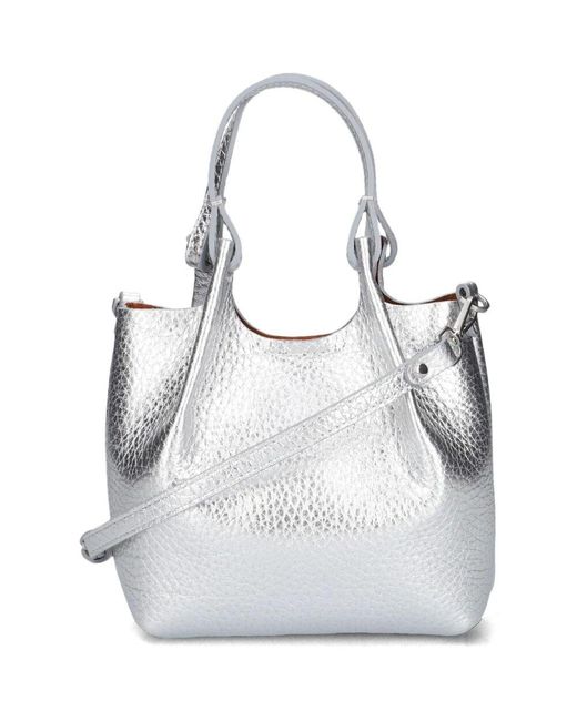 Gianni Chiarini White Silberne Handtasche Dua 9718
