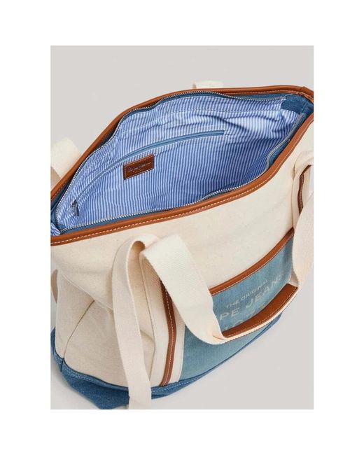 Pepe Jeans Blue Tote Bags
