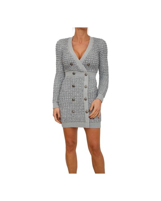 Elisabetta Franchi Gray Knitted Dresses