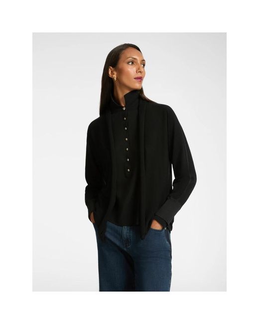 Elena Miro Open Vest in het Black